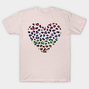 Cheetah Heart - Rainbow T-Shirt